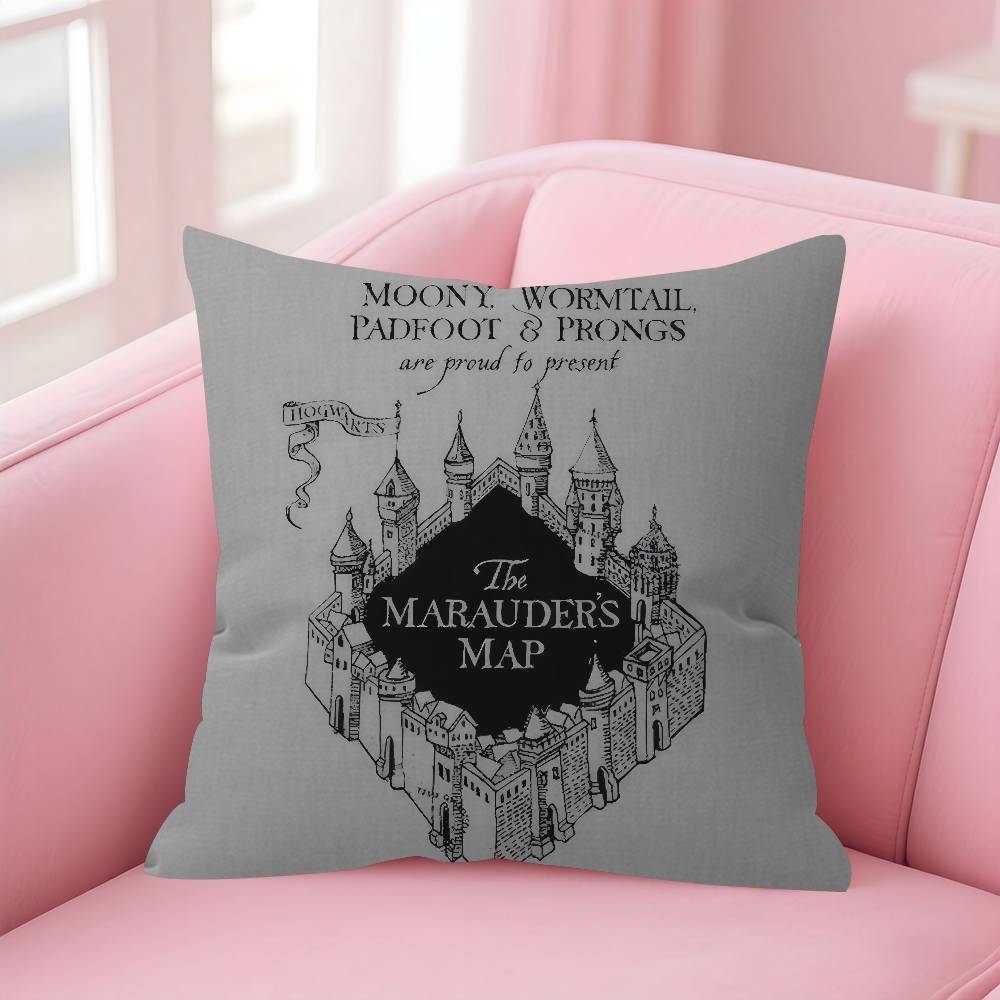 Cushion Cover Pillowcase Upholstery Sofa Throw Pillow Home Decor Pillowcas Movie hHharry map anime