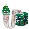 Green Christmas Tree Pattern Paper Box Holiday Celebration Decoration Props