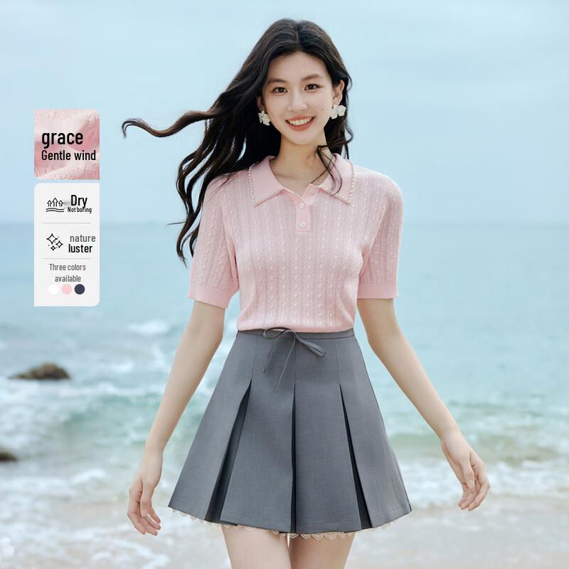 Женский элегантный трикотажный топ-поло XL