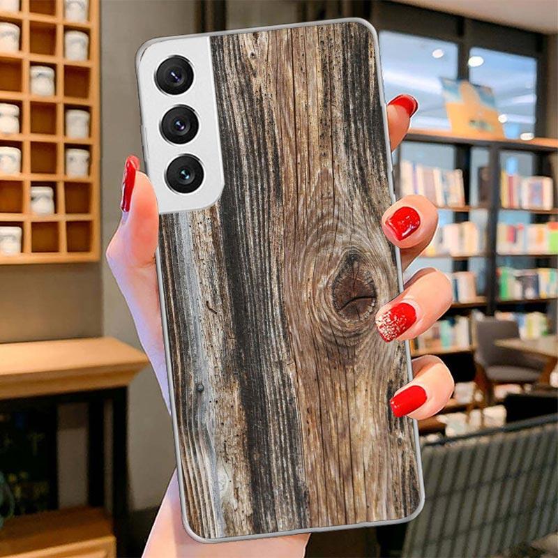Wood Wooden Pattern Cover Phone Case For Samsung Galaxy S26 S25 Edge S24 Ultra S23 S22 Plus S21 S20 FE Soft Fundas Shell Galaxy