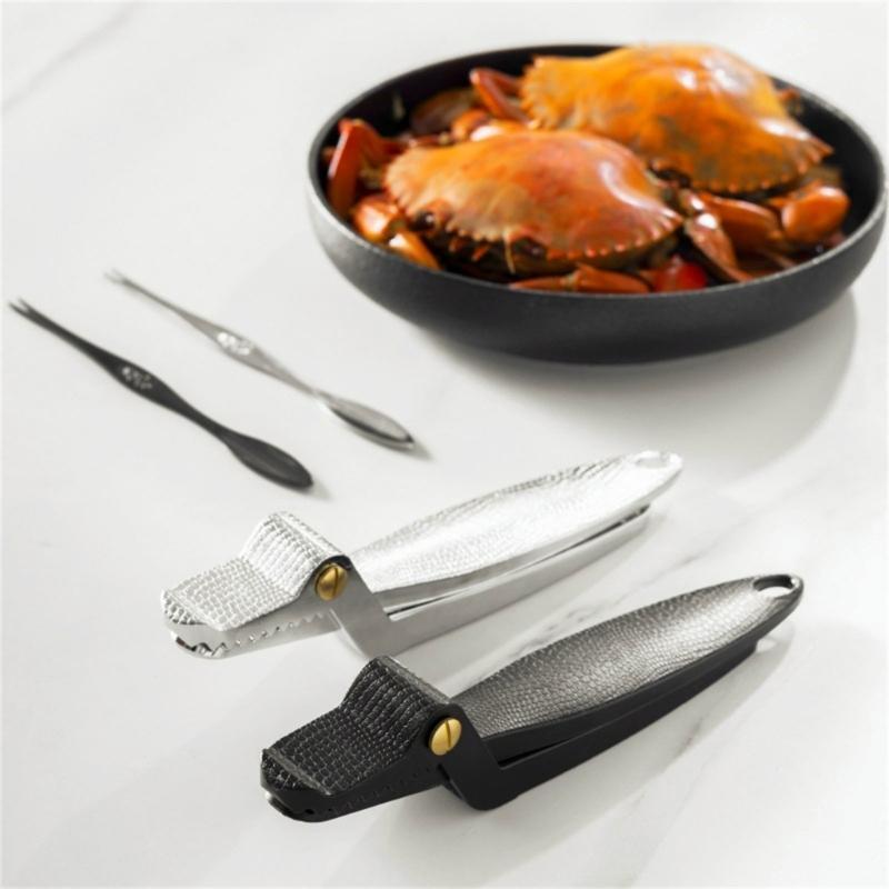 Seafood Eating Tool Professional Hairycrab Crackers and Picks Multifunctional Food Clip Metal Food Eating Utensils