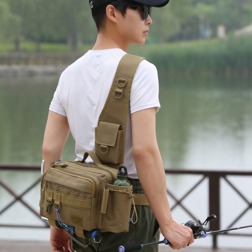 Crossbody Multi functional Lure bag Waist Fanny Fishing Rod Lure Bag  Accessories