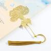 Elegant Hollow Tassel Book Markers Sunflower Pattern Chinese Style Bookmark  Reading Gift
