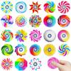 5/10/20 Pieces Of Mini Ranbow Fidget Spinner Sensory Stress Relieving Toys,Birthdaypartygifts, Classroomprizes,Giftbags Gift