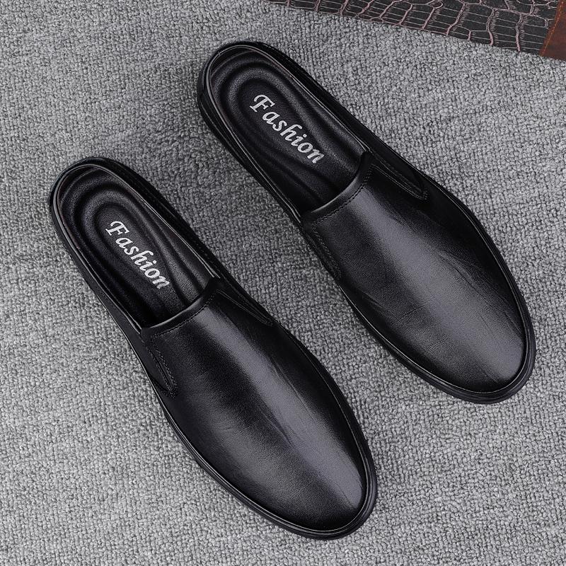 Genuine Leather Men's Loafers Leisure Walk Male Casual Shoes Breathable Slip On Flats Driving Shoes Handmade Business Footwear