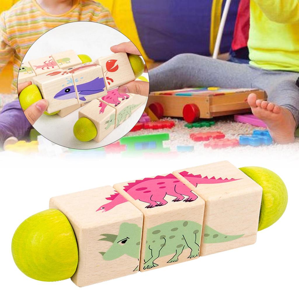 Rotating puzzle children toys Building Blocks Educational Toys Jigsaw Toys for Preschool