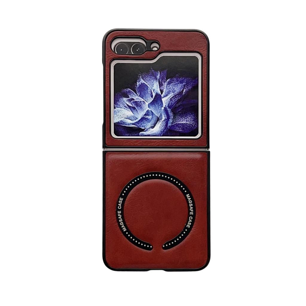 Samsung Z Flip7 Retro Crazy Horse Magnetic Anti-Fall Case for Flip6/5