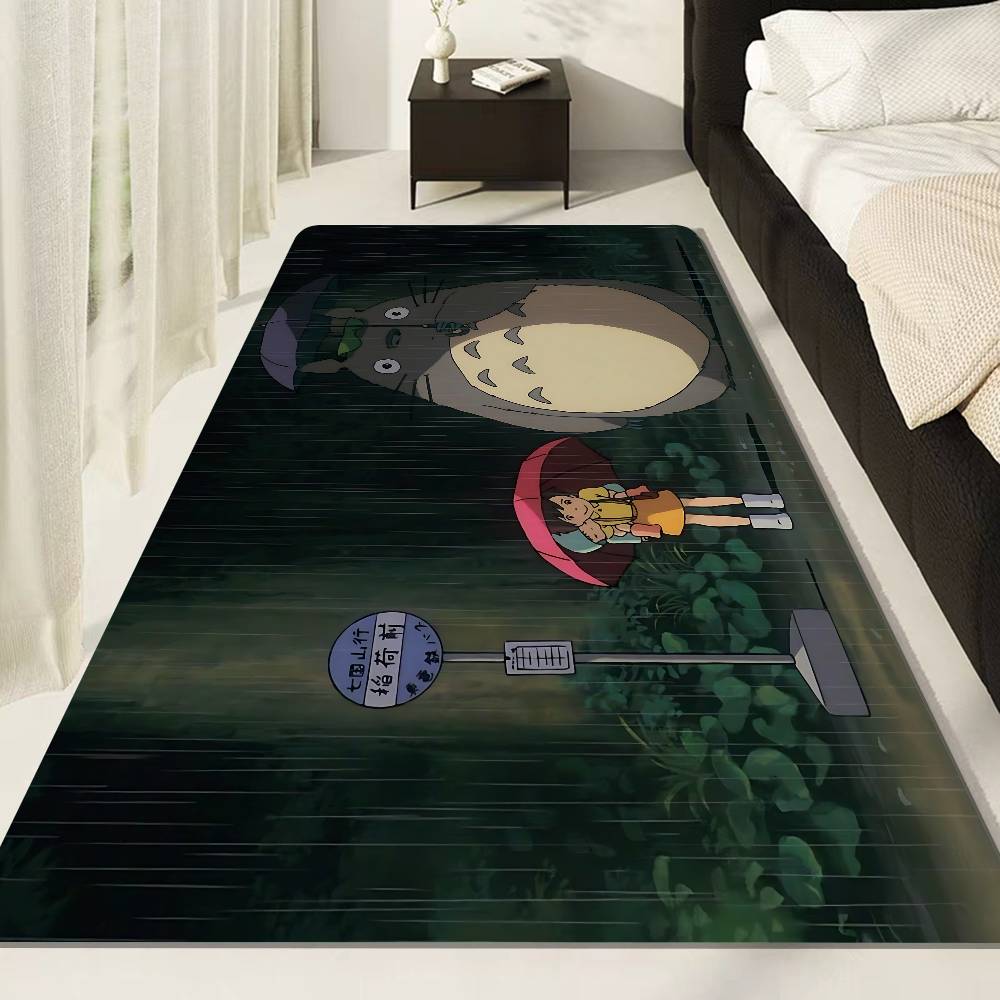 Klassische T-Totoro Cartoon Niedliche Fußmatte Rechteckig Anti-Rutsch Zuhause Weich Badezimmer Matte Eingangstür Innen Außen Matte Willkommens-Fußmatte