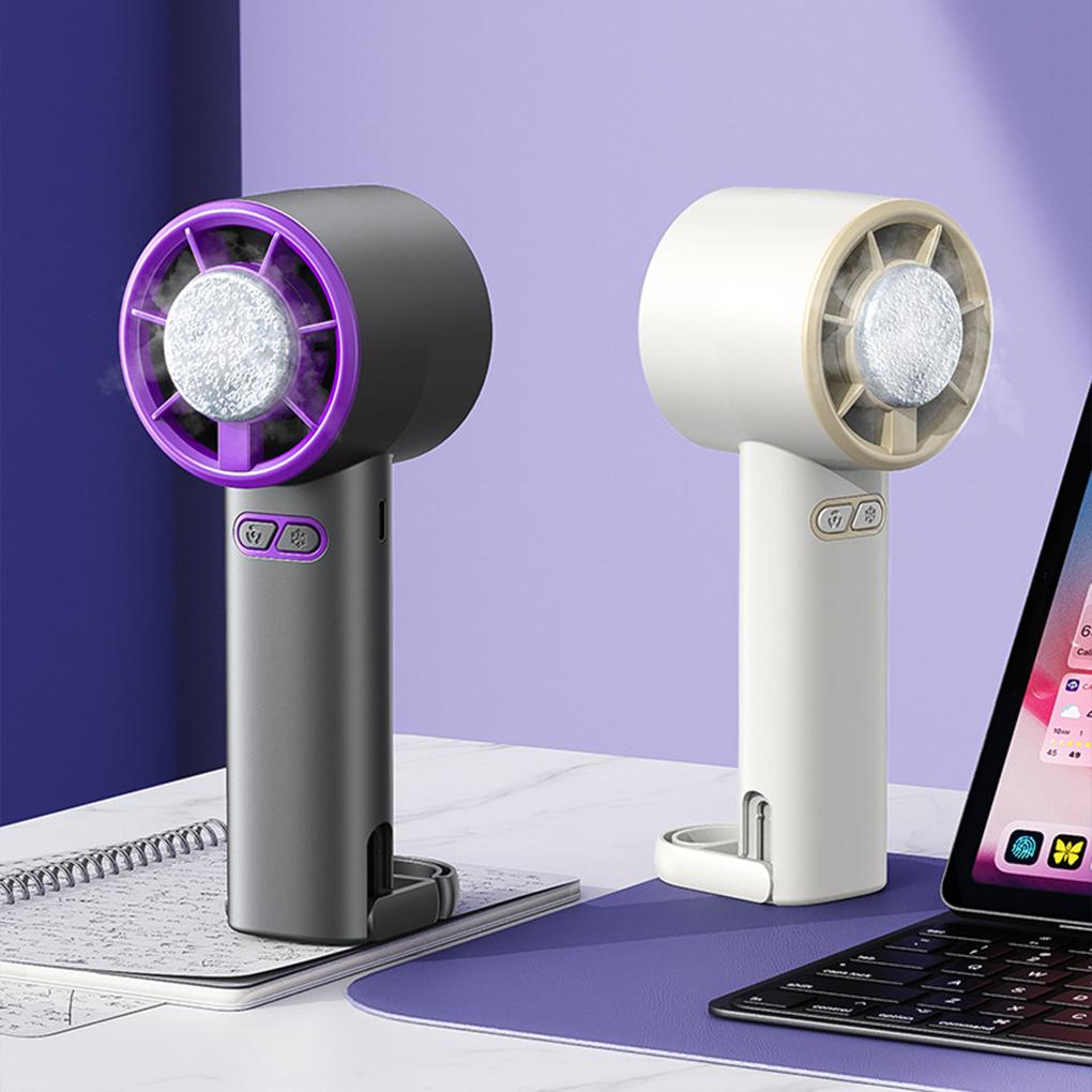 Strong Wind Power Handheld Ice Pack Fan With Turbofan Blades Semiconductor Refrigeration Fan USB