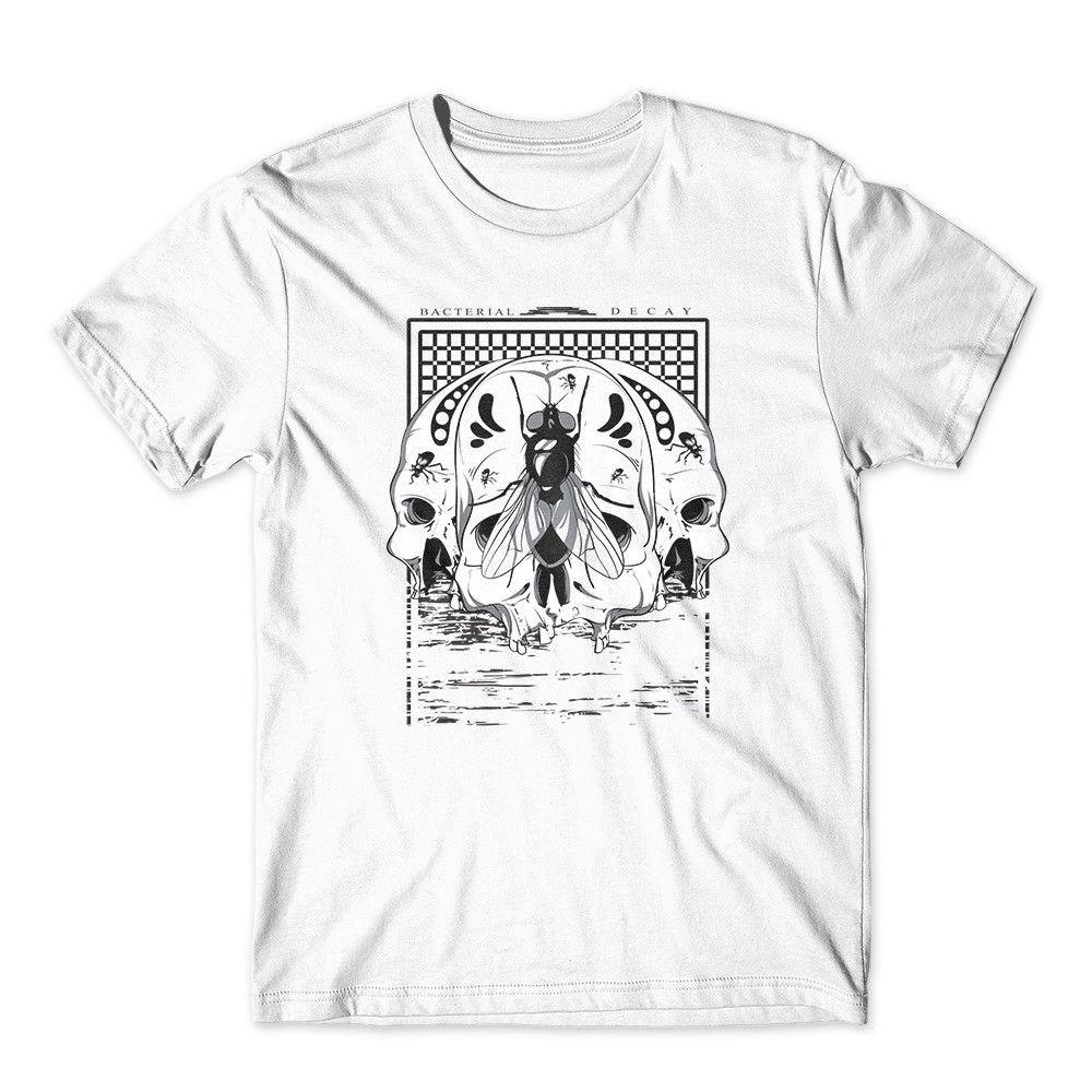 Bacterial Decay 1 T-Shirt. Skull Shirt 100% Cotton Premium Tee New S разноцветный
