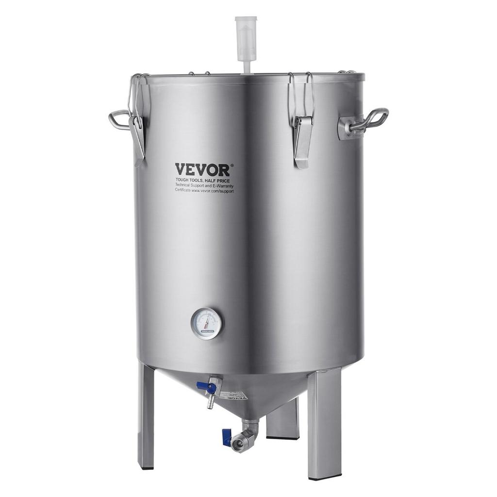 304 Stainless Steel Kettle, 60 L Beer Brew Fermentor, Brew Bucket Fermentor for Brewing, Home Brewing Supplies with Base, Kettle Stock Pot Includes