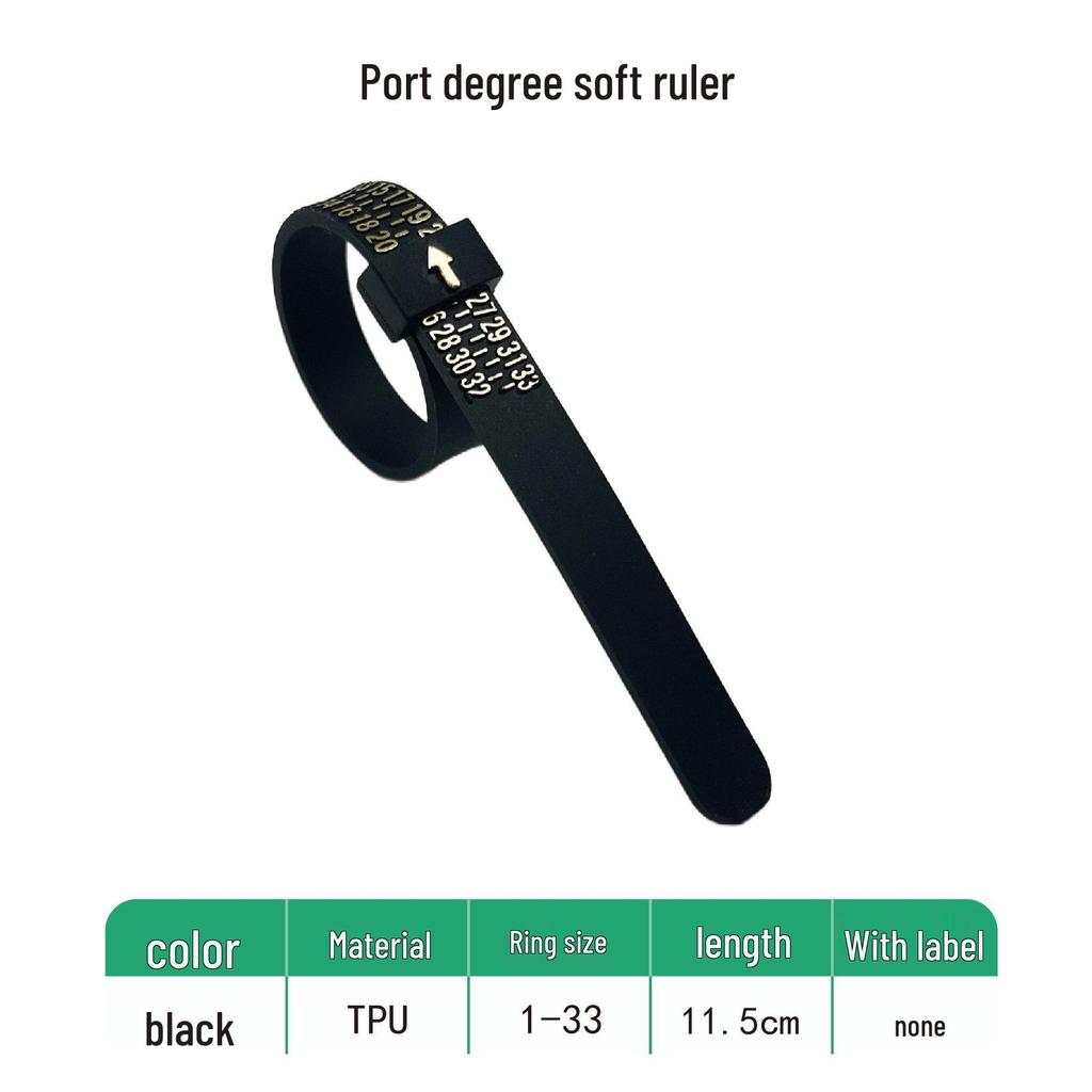 Adjustable US/UK Ring Size Measuring Tool: PU Ring Sizer & Ruler Tape