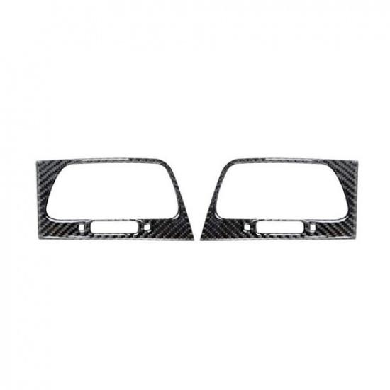 2Pcs Carbon Fiber Front Side Air Outlet Cover Trim For Honda CRV CR-V 2012-2014