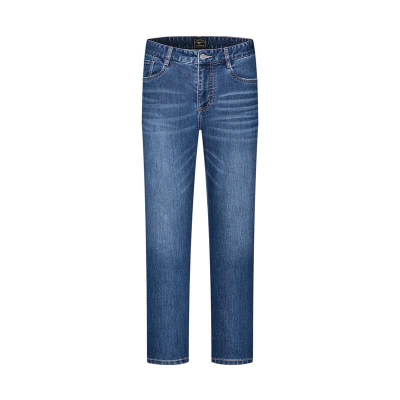 SEPTWOLVES Men's Basic Dark Blue Denim Jeans
