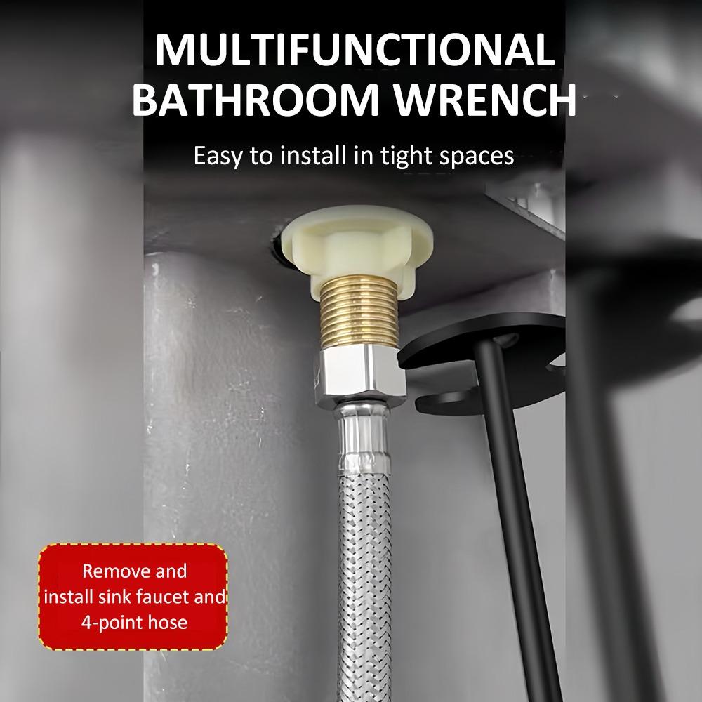 2pcs Multifunctional Tool Faucet Wrench Tool Sink Wrench Set Maintenance & Removal