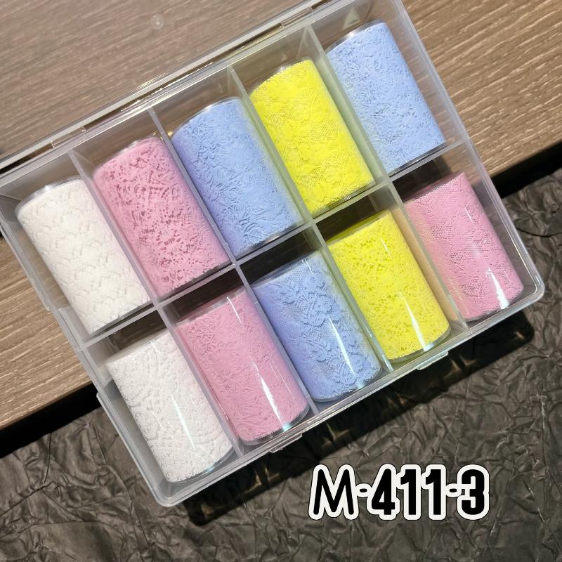 10 Rolls Sexy Lace Flower Nail Foils For Transfer Paper Sliders Floral Stickers Nail Art Decorations Manicure Decals