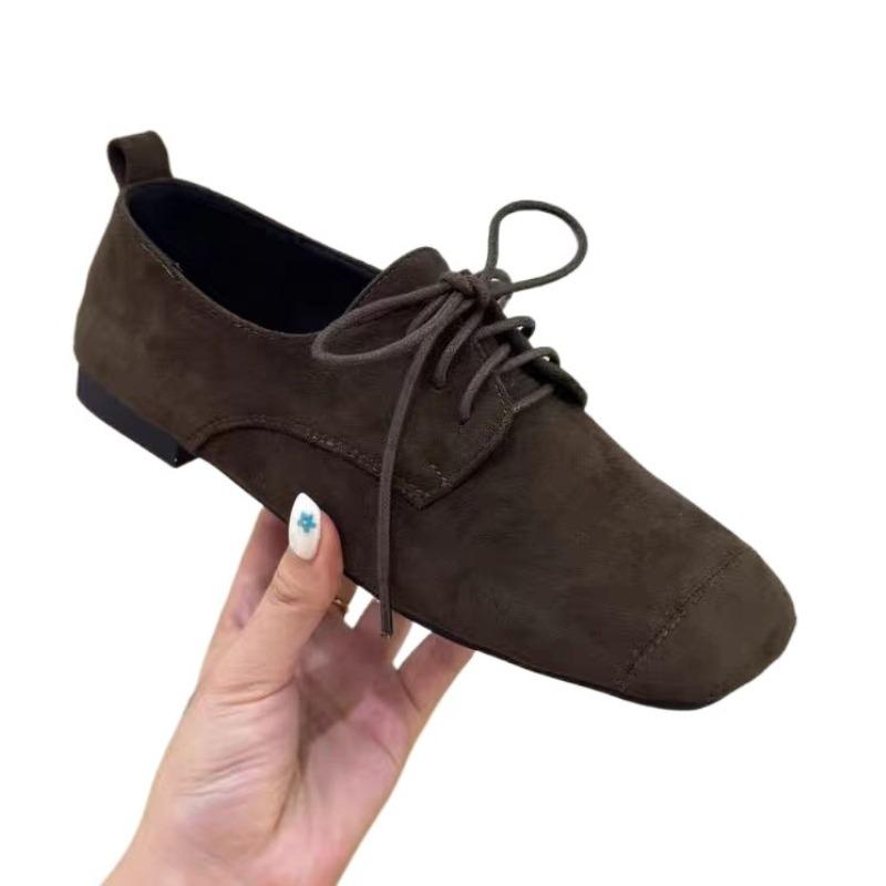 Fashion Women Flats Shoes Square Toe Loafers Fashion New Sandals 2025 Autumn Casual Sneakers Walking Sport Lace Up Running Zapatos Mujer
