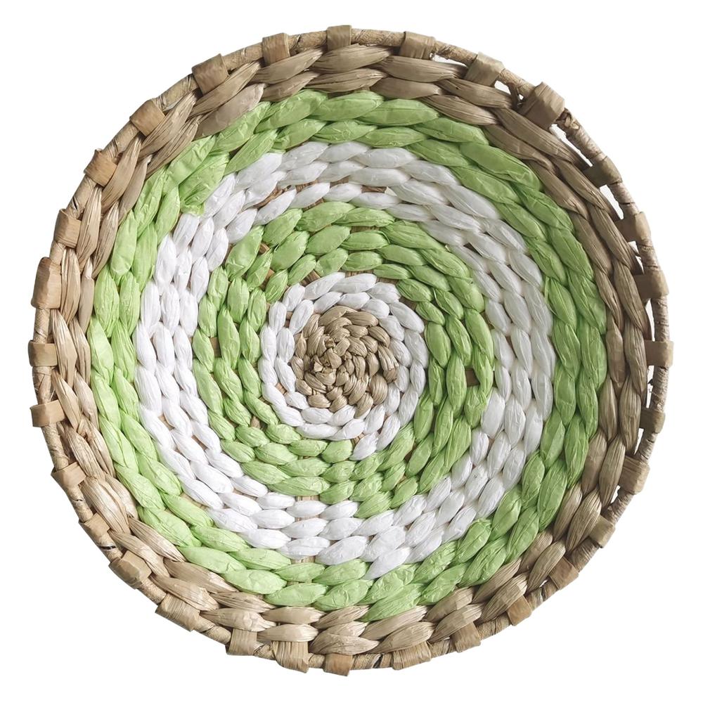 Boho Woven Wall Basket Decor Seagrass RusticNatural Round Wall Hanging Baskets for Bedroom Livingroom Home Wall Art Decoration