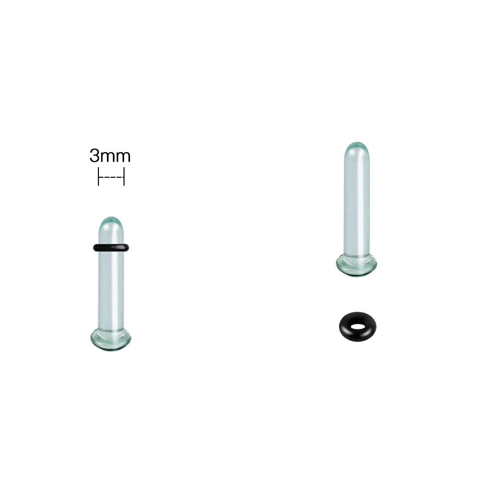 2Pcs/lot Glass Ear Plug And Tunnel 1.6-16mm Ear Dilators Taper Stercher Gauges Single Flare Flesh Expander Body Piercing Jewelry