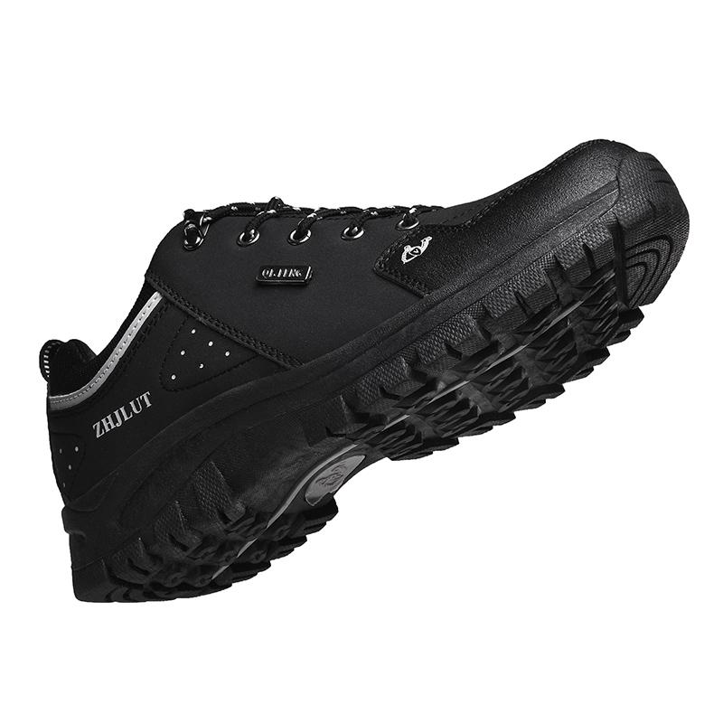 High Quality Leather Hiking Shoes Durable Outdoor Sport Men Trekking Leather Shoes Lace-Up Climbing Hunting Sneakers