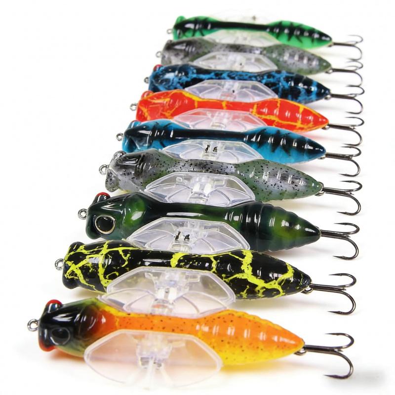 Insect Bionic Lure Bait15.5g7.5cmSurface Casting Vibration Sinking Bait for Freshwater and Saltwater Universal Bass and Mandarin