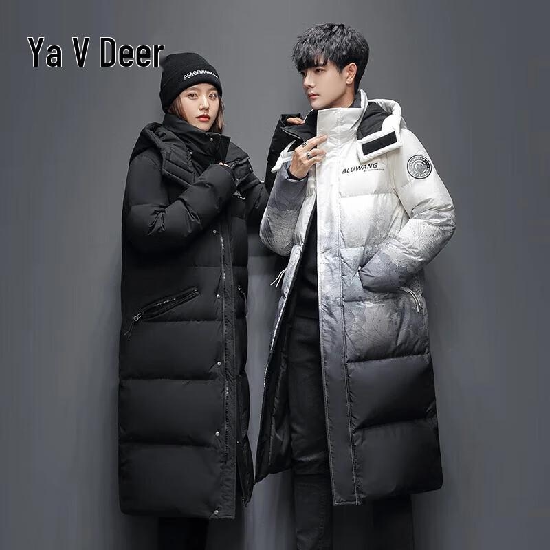 

Yaloo Унисекс Длинная Пуховая Куртка-Пуховик с Капюшоном 3XL