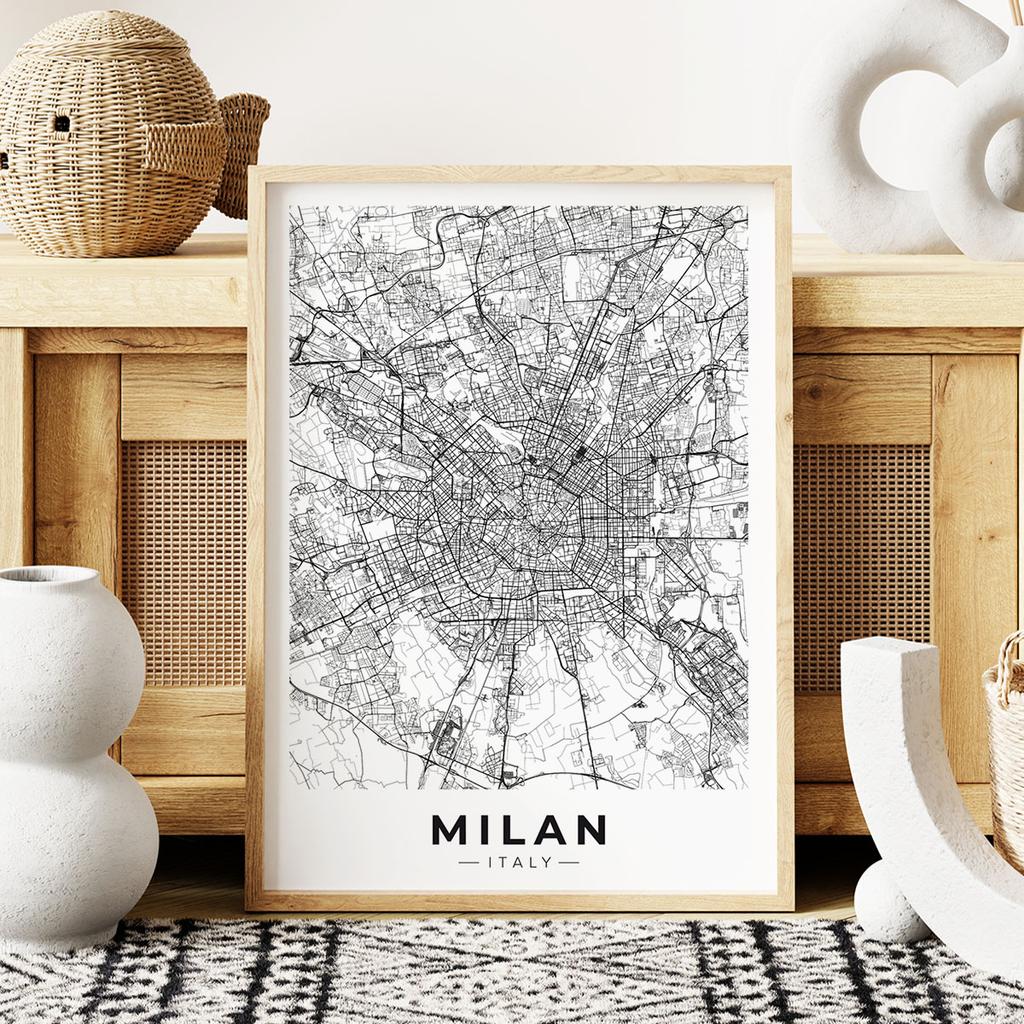 Poster Milano piano della città