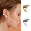 Halloween No Piercing Required Rock Hand Bone Design Jewelry Earrings Halloween Wear Eardrop Party Wear Gold/Silver