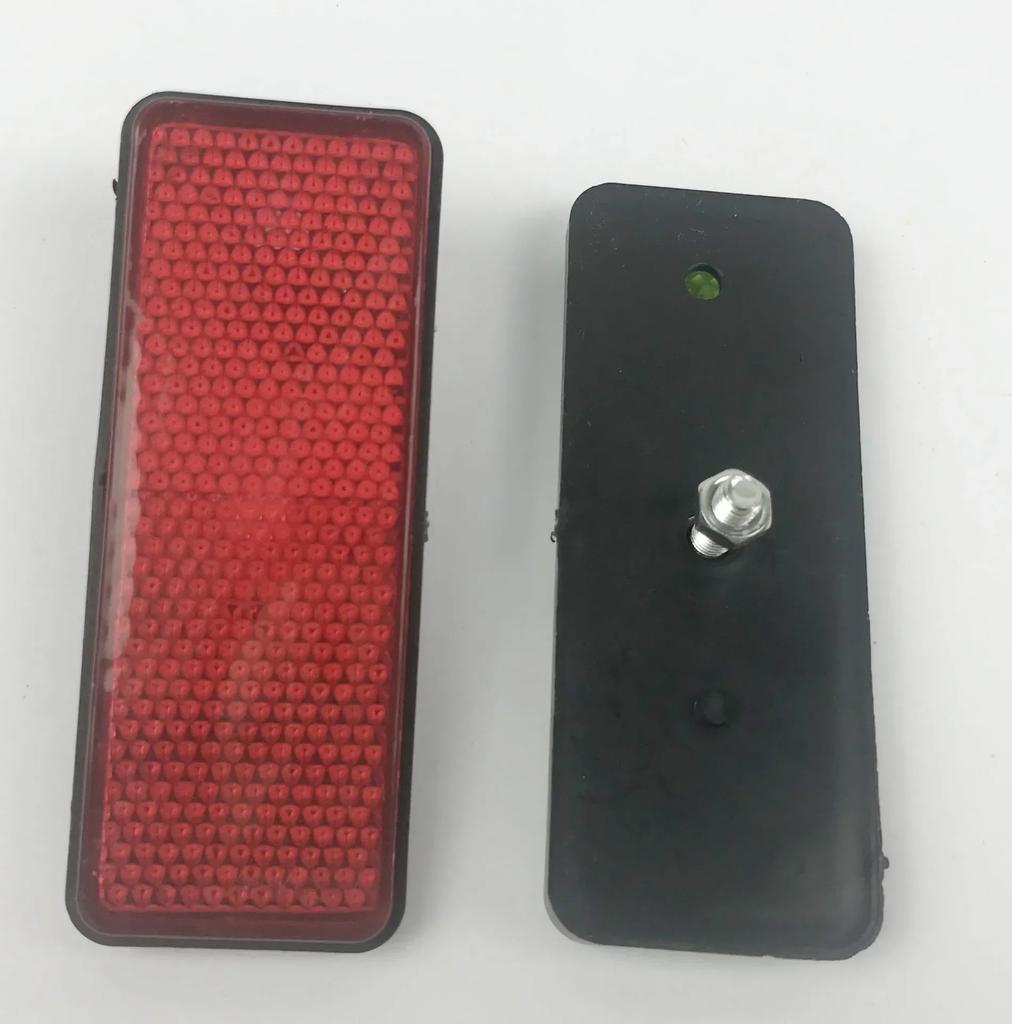 2pcs Motorcycle Truck PMMA Plastic Rectangle Reflector Tail Brake Stop Light Lamp Red Motor Home Trailer Stop Signal