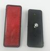 2pcs Motorcycle Truck PMMA Plastic Rectangle Reflector Tail Brake Stop Light Lamp Red Motor Home Trailer Stop Signal