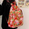 DELIXIONG Nylon Backpack Regular Women's Red/Green/Black DLX-XCX-8626