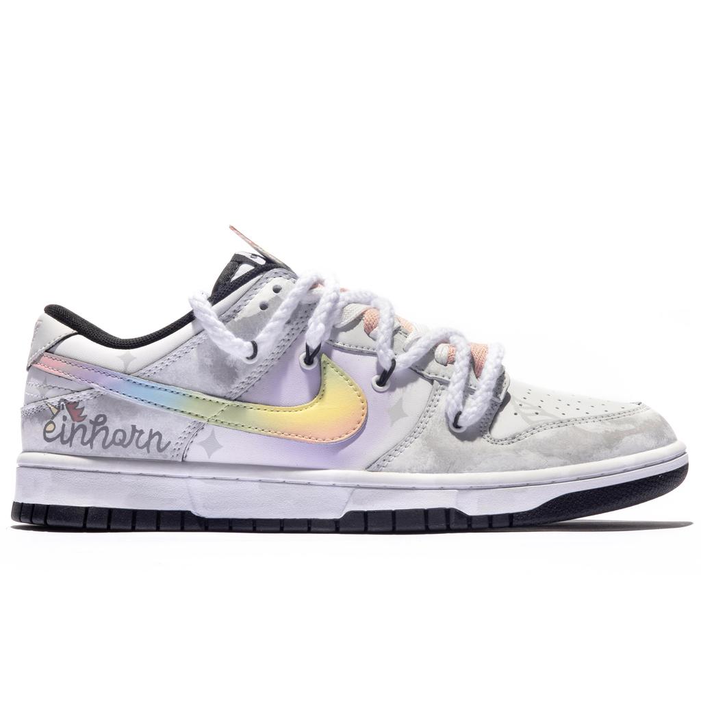 Nike Dunk Leather Quick Dry Abrasion Resistant Balance Low Top Skateboard Shoes Men's Black White Gray DD1391-100(TeamM-S-BOX)