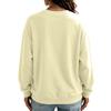 Women's Crewneck Sweatshirt Long Sleeve Color Casual Top for Everyday Wear