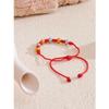 Eetit Unisex 7 Knots Lucky Handmade Woven Jewelry Gift Fashion Stainless Steel Beads Red Rope Braided Fate Wish Bracelet Bangle