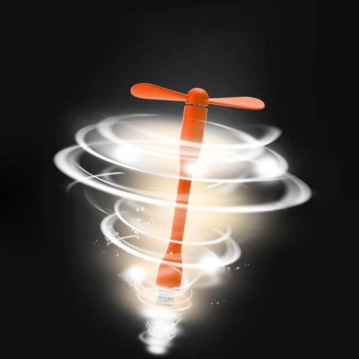 Mini Portable Fan - E.F.CONNECTION - Silent 25 dB - Orange Color - USB - Column