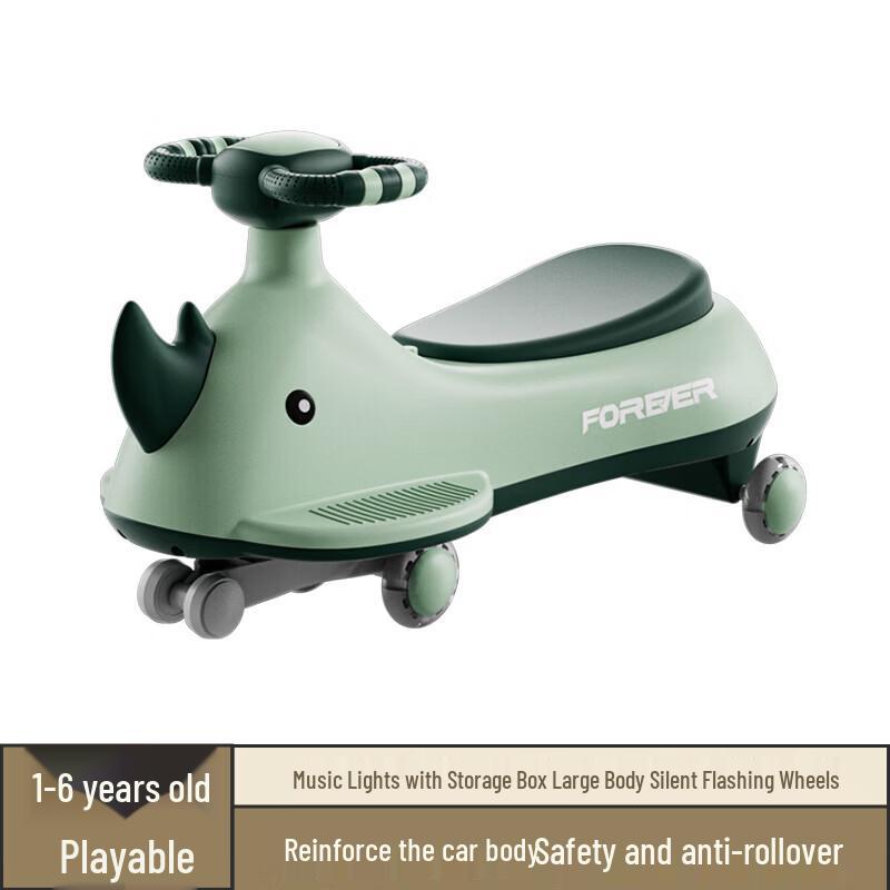 FOREVER Kids Rhino Ride-on Twist Car with Storage Seat