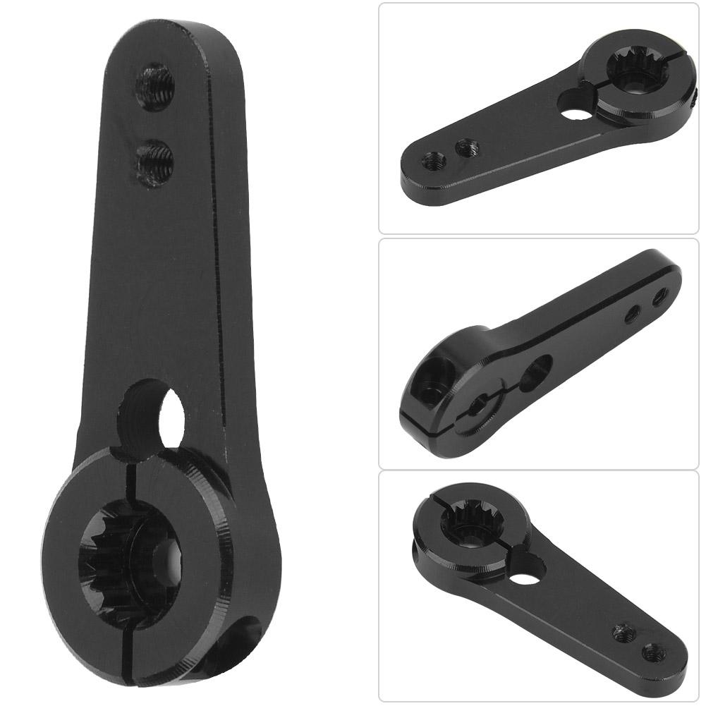 Aluminum Alloy RC Steering Servo Half Arm Horn 44mm 15T for HSP 15 Truck (Black)
