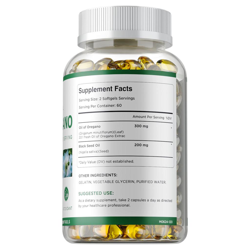 Oreganoový olej - Olej z černuchy seté, Posílení imunity, Antioxidant, Podpora trávení