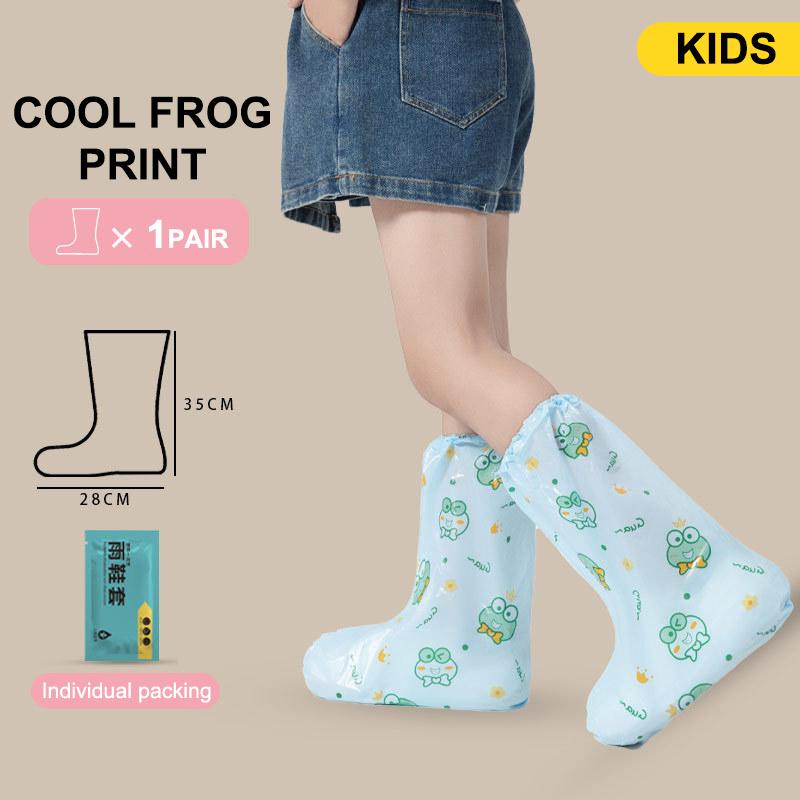 Disposable Plastic Shoe Covers Rain Thickened Long Footwear Boot Covers Shoes and Reusable Waterproof Rain Shoes Cover