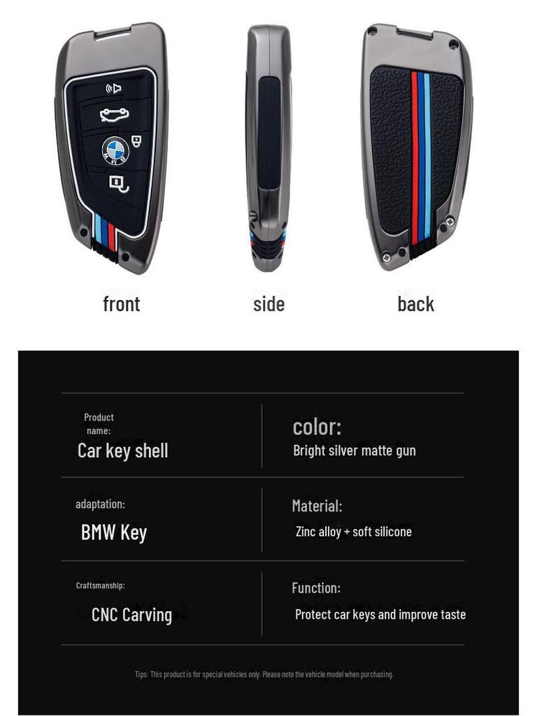 Compatible Key Cover for BMW 1, 3, 5, 7 Series & X1/X3/X5 – Unisex Design