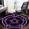 1pc Witchcraft Magic Office Round Area Rug,  Mat Suitable ForOffice, Under Office Chairs Bedroom Living Room Home Decor, Room Deco