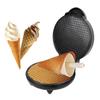 1200W Electric Crispy Egg Roll Maker Sandwich Iron Crepe Baking Pan Waffle Pancake Oven DIY Ice Cream Cone Machine 110-220V