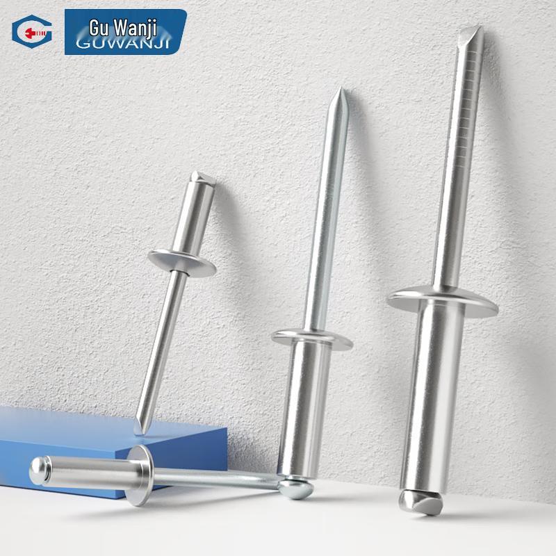 GUWANJI 304 Stainless Steel Open-End Flat Head Blind Rivets