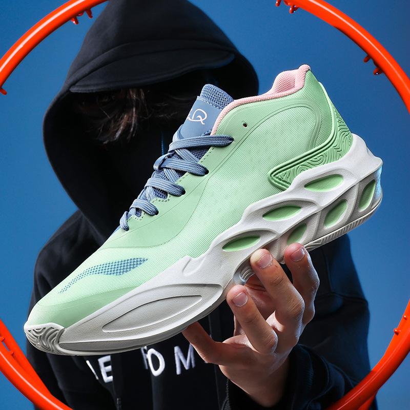 New Basketball Shoes Men's Sound Breathable Non-slip Lightweight Medium Help Students Professional Game Sports Shoes High Rebound