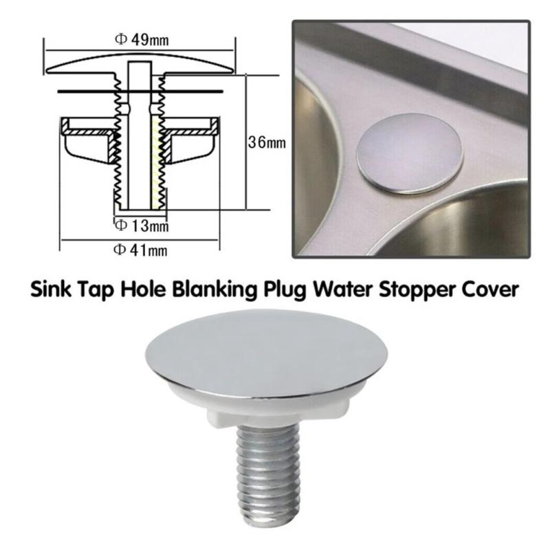 Premium ABS Sink Hole Cover Featuring Silver Coating Resistant to Stain and Impact for Long Terms Use in Kitchen Sinks