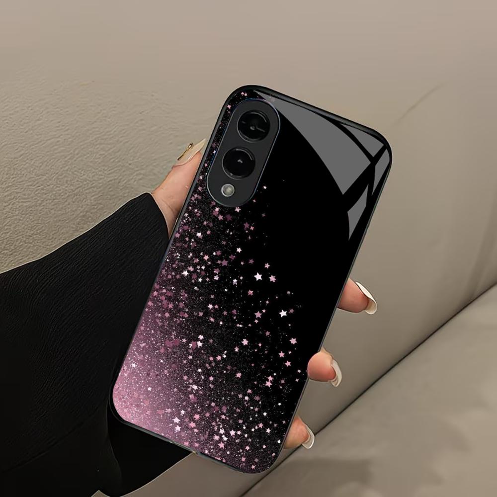 

Pink stars Exquisite High-end PhoneCase Glass PhoneCase for Samsung Galaxy S26 S25 S24 S23 S22 S21 FE,Ultra,Plus Dropresistant GalaxyS25