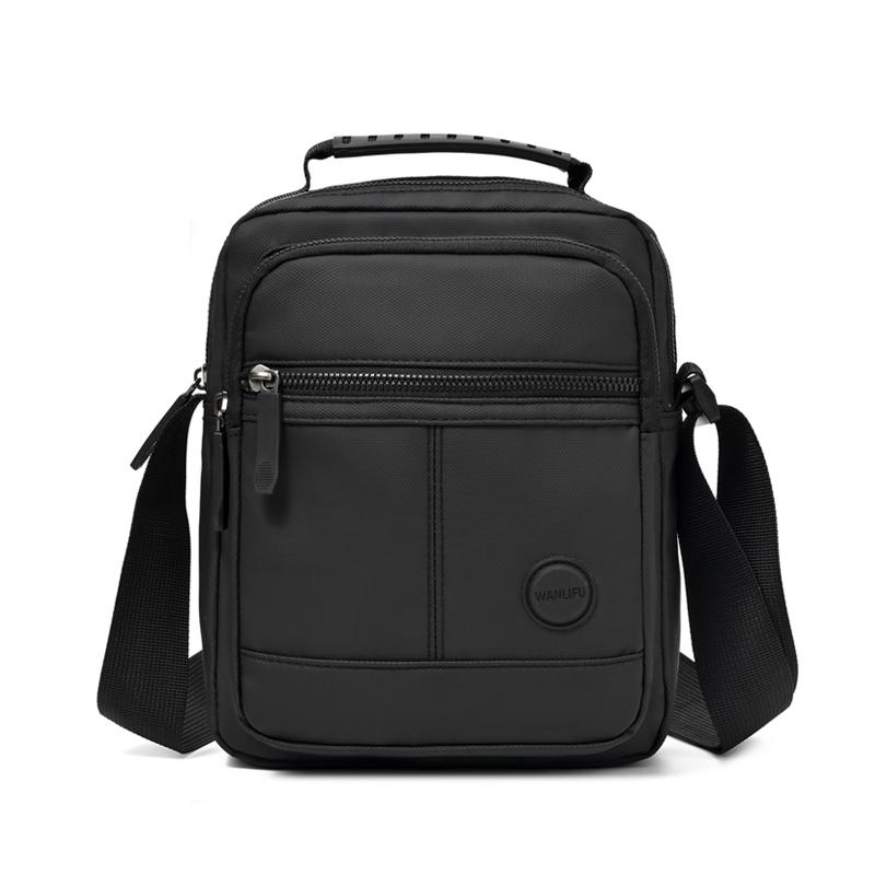 

Men s Casual Shoulder Bag - Lightweight Nylon Crossbody (Stylish Everyday Messenger with Quick-Access Phone Pocket) чорний