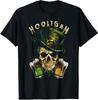 Funny Hooligan Skull Beer Irish Hooligan Skull Irish Unisex T-Shirt