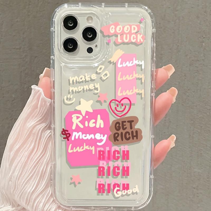Niche Personality European and American English 15promax Is Suitable for Apple 13 Mobile Phone Case iPhone14 Airbag Anti-drop 12/X