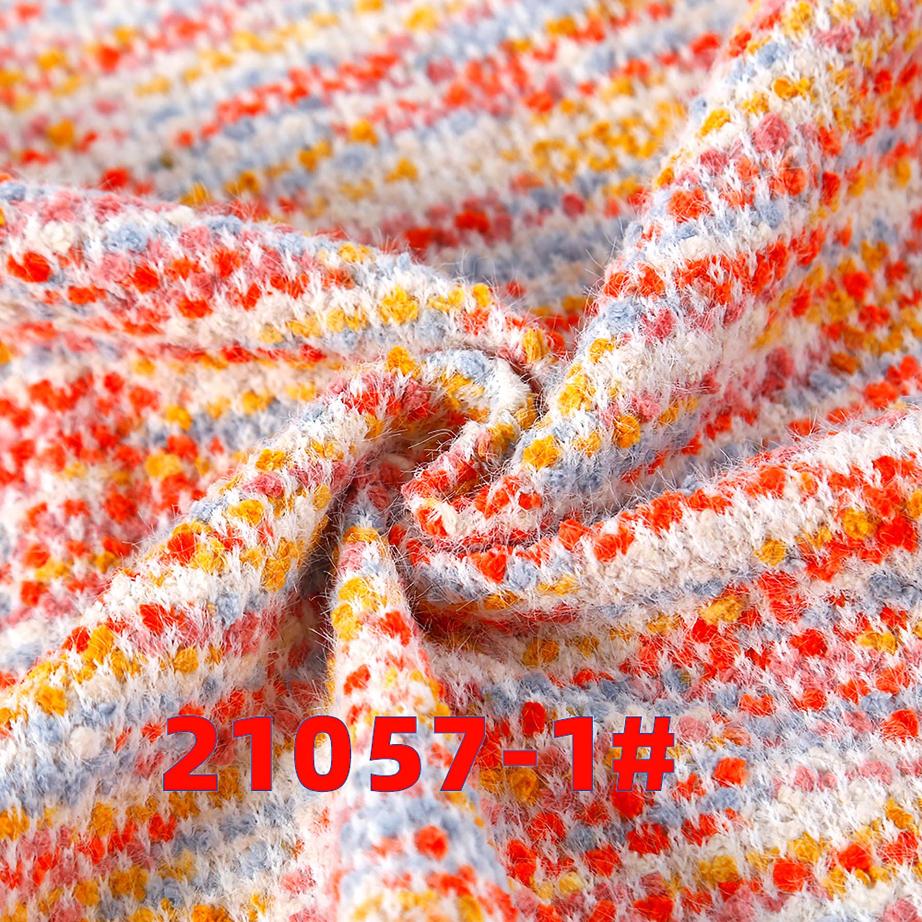 

2024 Осень/Зима Гортензия Толстая Игла Пуловер Ткань в Цветном Пряже Маленький Аромат Стиль